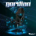 Gordian Dark gamer kontorstol med ergonomisk design netstruktur gaming Tilbud