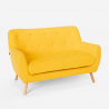 Irvine 2 personers lille sofa i moderne skandinavisk stil med træben Udsalg