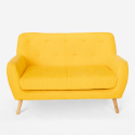 Irvine 2 personers lille sofa i moderne skandinavisk stil med træben Tilbud