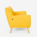 Irvine 2 personers lille sofa i moderne skandinavisk stil med træben Rabatter
