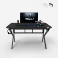Egli Sportbot 120 lille træ gamer skrivebord til gaming med kabelskjuler Kampagne