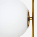 Bella gylden design led lys lampe metal og glas bordlampe med afbryder Tilbud