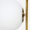 Bella gylden design led lys lampe metal og glas bordlampe med afbryder Tilbud
