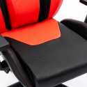 Portimao Fire kontorstol gamer stol ergonomisk tilbagelænet kunstlæder Pris