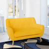 Irvine 2 personers lille sofa i moderne skandinavisk stil med træben På Tilbud