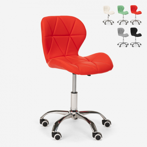 Ratal design kontorstol ergonomisk imiteret læder hjul til skrivebord