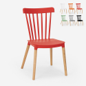 Lys AHD stol spisebord designstol polypropylen flere farver med træben 