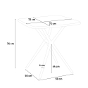 Gang 70 Firkantet bord 70x70cm af polypropylen indendørs udendørs brug Model