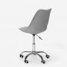 Octony design kontorstol ergonomisk imiteret læder hjul til skrivebord 