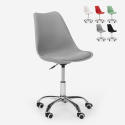 Octony design kontorstol ergonomisk imiteret læder hjul til skrivebord Køb