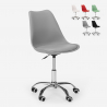Octony design kontorstol ergonomisk imiteret læder hjul til skrivebord Køb