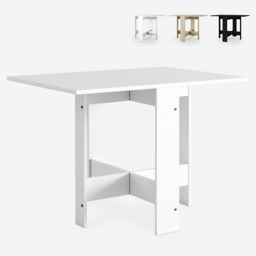 Galvani lille spisebord træ 76x24-103cm med to sammenklappelig bordplader Egenskaber