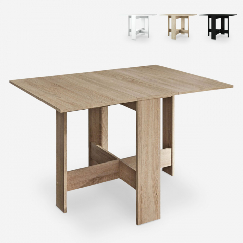 Galvani lille spisebord træ 103x76 cm med to sammenklappelig bordplader