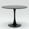 ellis træ stål sæt med rundt 90 cm Tulipan bord og 3 spisebords stole 