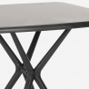 Wade Black bordsæt loungesæt med 70x70cm sort bord og 2 udendørs stole 