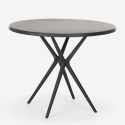 Eskil Black bordsæt loungesæt 80cm rundt sort bord og 2 udendørs stole 