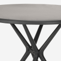 Eskil Black bordsæt loungesæt 80cm rundt sort bord og 2 udendørs stole 