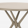 Berel bordsæt loungesæt med 80cm rundt beige bord og 2 udendørs stole 