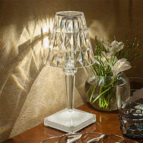 Crystal bordlampen led lys lampe med moderne gennemsigtig krystal design