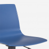 Imola Matt Black højdejusterbar barstol med ryglæn plast mange farver Egenskaber