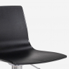 Imola Matt højdejusterbar barstol med Ryglæn plast i mange farver 