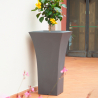 Patio vase 100 cm firkantet plast krukke potte indendørs udendørs Udvalg