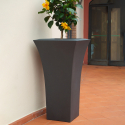Patio vase 85 cm firkantet plast krukke potte indendørs udendørs Udvalg