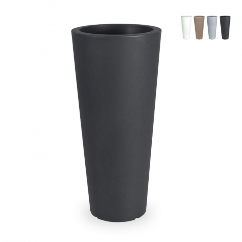 Hydra høj vase Ø 39 X 85cm rund plast krukke potte indendørs udendørs