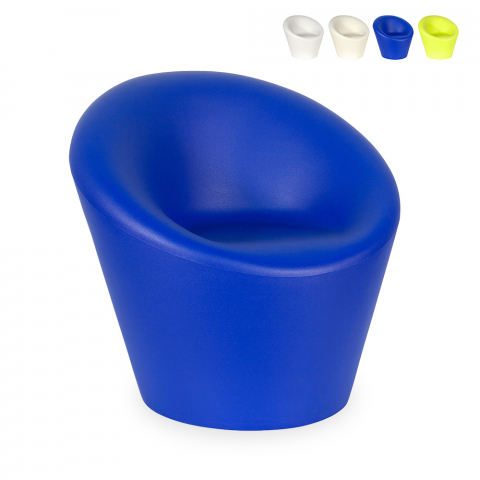 Happy design lænestol i flere farver plast til lounges have bar