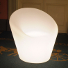 Happy design lysende lænestol i flere farver plast til lounge bar Udsalg