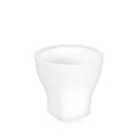 Domus høj rund vase plast krukke potte med indbygget lys 