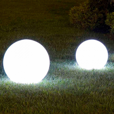 Sirio ø 40 cm kugleformet gulvlampe lampe led lys udendørs indendørs