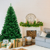 Stockholm 180 cm høj kunstigt plastik grøn juletræ miljøvenlig med fod På Tilbud