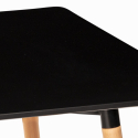 Spisebordssæt 120x80cm sort 4 stole design køkken restaurant bar Genk 