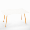Hvidt spisebordssæt 120x80cm 4 stole design køkken restaurant Bounty 