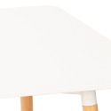 Hvidt spisebordssæt 120x80cm 4 stole design køkken restaurant Bounty 