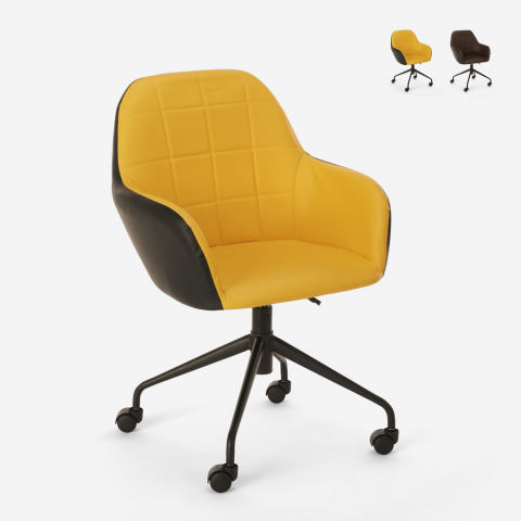 Narew design kontorstol ergonomisk imiteret læder hjul til skrivebord Kampagne