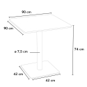 Horeca 90x90 cm lille firkantet bord spisebord til stue restaurant bar Omkostninger