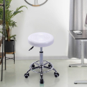 Nabu skammel taburet med hjul kunstlædesæde arbejdsstol klinik frisør Valgfri