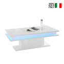 Little Big LED lys lille sofabord 100x55 cm træ blank hvid design bord Model