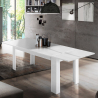 Jesi Light 90x140-190 cm lille træ blankt hvidt spisebord med udtræk Udsalg