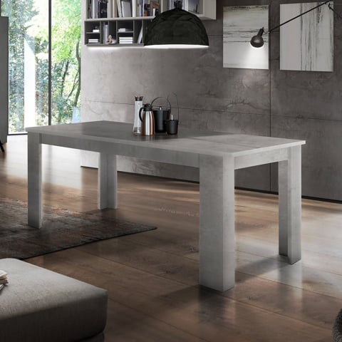 Jesi Stone 90x140-190 cm lille moderne træ grå farve spisebord udtræk