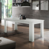Jesi Hout 90x140-190 cm lille moderne træ hvidt spisebord med udtræk Kampagne