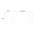 Jesi Gris 90x140-190 cm lille moderne træ spisebord med udtræk Udsalg