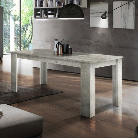 Jesi Ward 90x120-170 cm lille moderne grå træ spisebord med udtræk