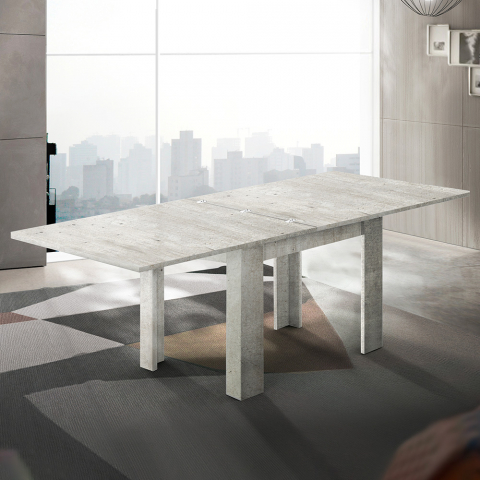 Jesi Style 90x90-180 cm lille træ spisebord med sammenklappelig udtræk