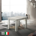 Jesi Style 90x90-180 cm lille træ spisebord med sammenklappelig udtræk Tilbud