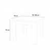 Jesi Style 90x90-180 cm lille træ spisebord med sammenklappelig udtræk Udsalg