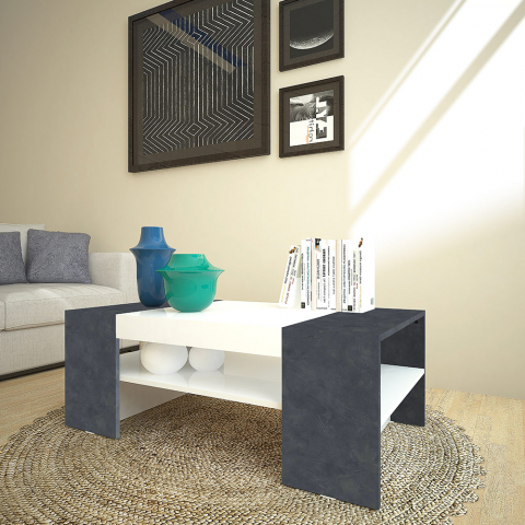 Lavt sofabord 110x60cm stue moderne design Cherry Ardesia
