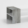 Cherry Concrete lille hvid sofabord 110x60 cm træ design cementgrå ben Udsalg